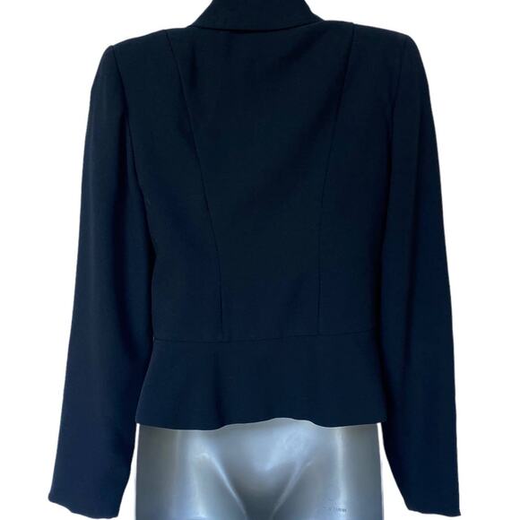 Vintage Gantos Blazer Black Peplum Blazer Cropped Length Women's Size 4 - Picture 8 of 9